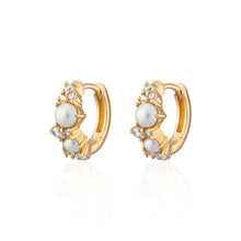 Load image into Gallery viewer, Scream Pretty / Hannah Martin Pearl Huggie Earrings
