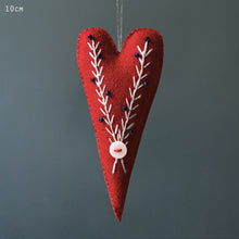Load image into Gallery viewer, East of India Felt Embroidered Heart - 2 Colours
