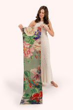 Load image into Gallery viewer, Powder Botanical Bouquet Wrap Scarf
