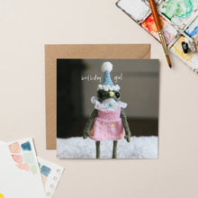 Load image into Gallery viewer, Birthday Girl Frog Greeting Card
