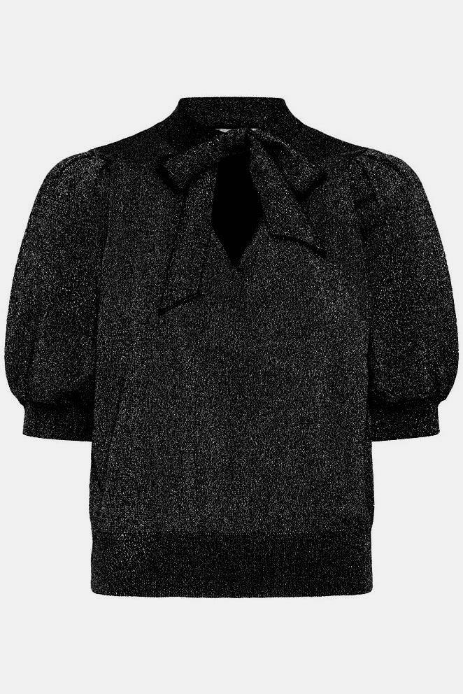 B Young Lurex Bow Jumper - 2 colours