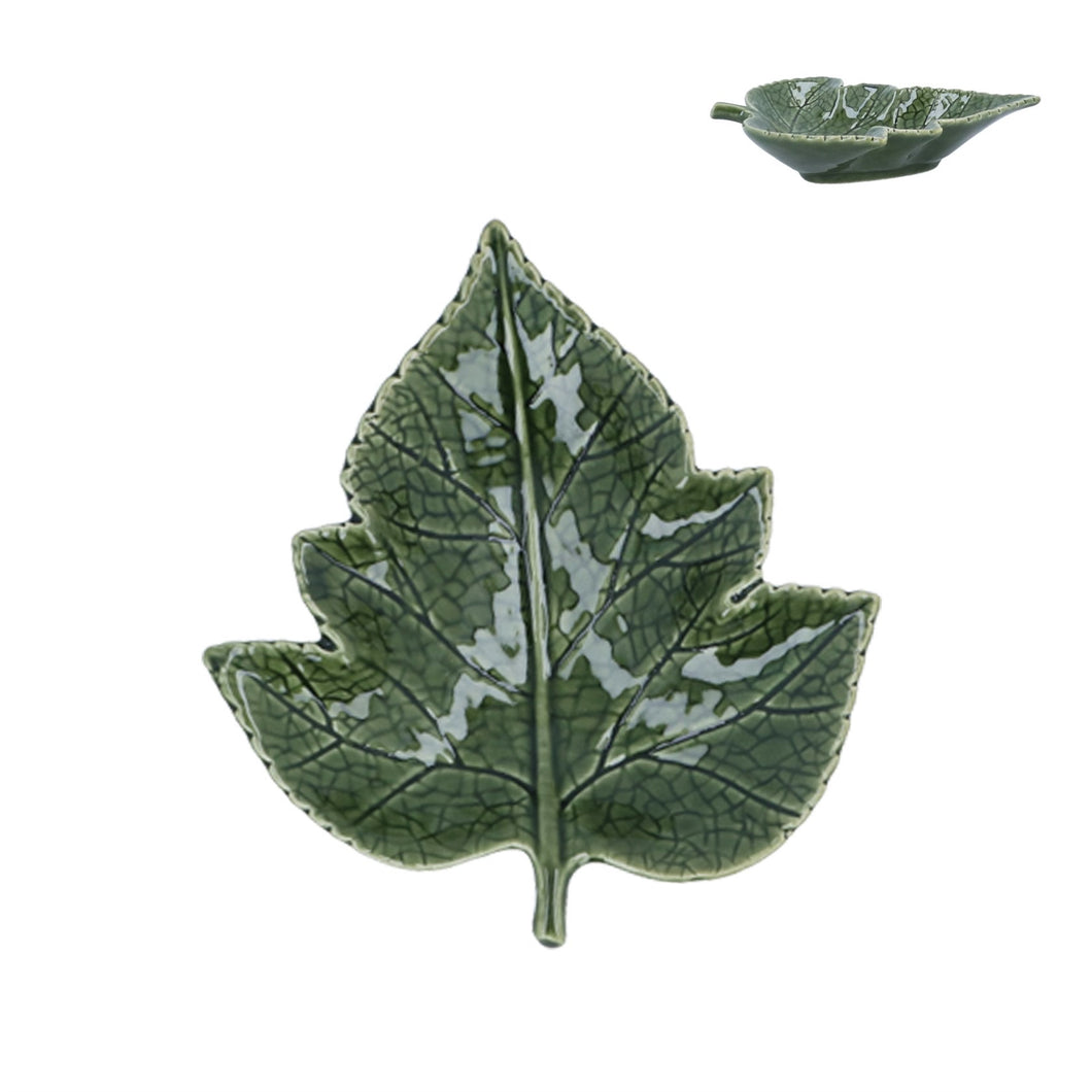 Gisela Graham Mini Grape Leaf Dish - Green