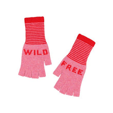Load image into Gallery viewer, Quinton &amp; Chadwick Wild Free Fingerless Gloves - Pink Red Mix
