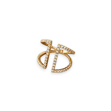 Load image into Gallery viewer, Crystal Geometric Outline Ring
