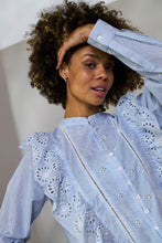 Load image into Gallery viewer, Culture Stripe Jade Blouse
