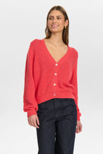 Load image into Gallery viewer, NÜMPH Mirna Cropped Cardigan - Geranium
