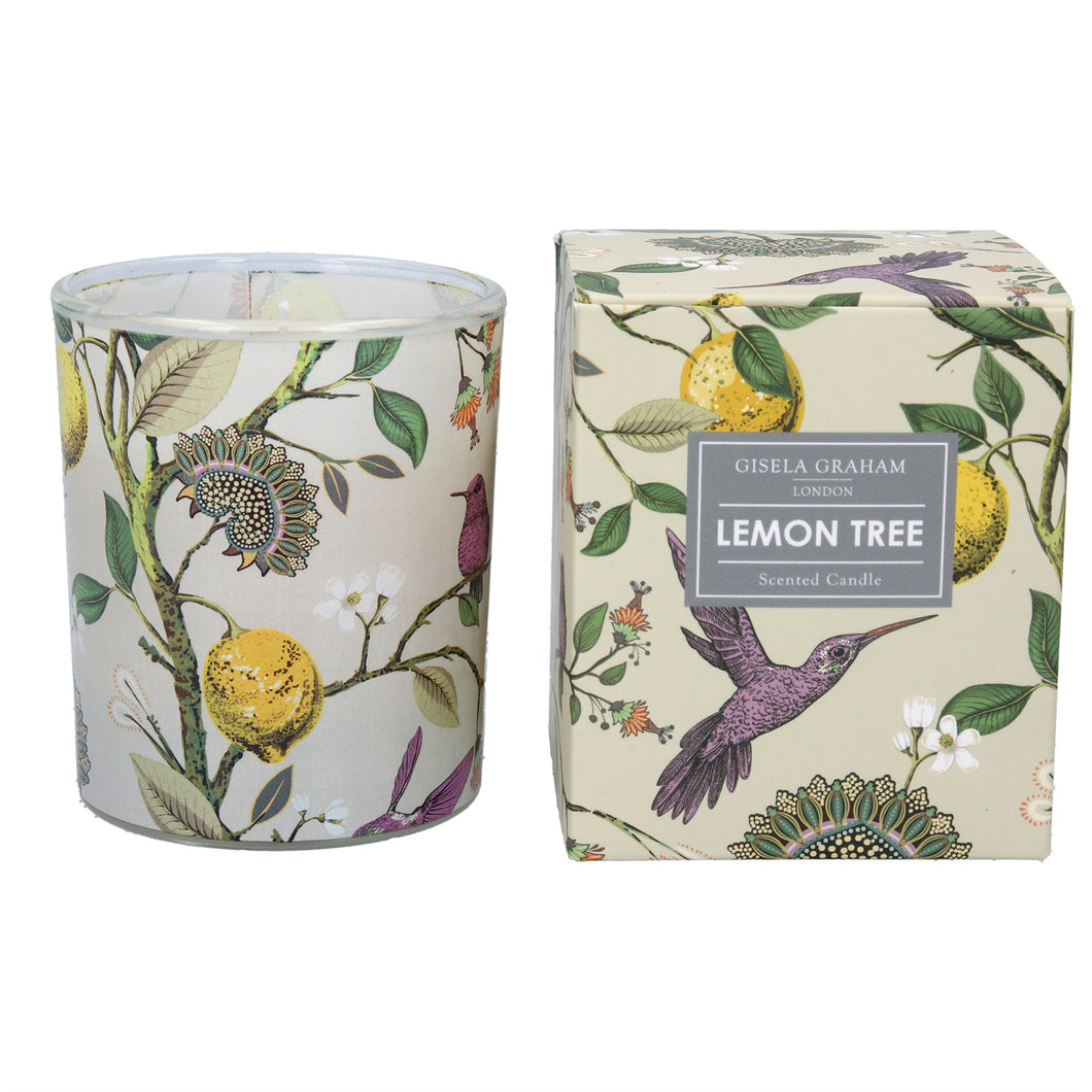 Gisela Graham Hummingbird & Lemon Scented Candle Pot