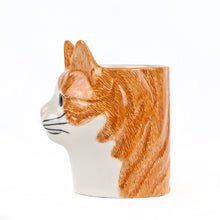 Load image into Gallery viewer, Quail Cat Pencil Pot - Squash
