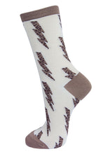 Load image into Gallery viewer, Sock Talk Leopard Lightning Bolt Socks

