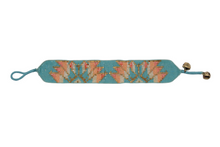 Load image into Gallery viewer, Aqua &amp; Peach Lotus Leaf Beaded Bracelet
