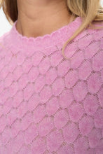 Load image into Gallery viewer, NÜMPH Nuriette Leaf Pointelle Pullover - Pink
