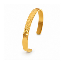 Load image into Gallery viewer, Hammered Gold Slim Bangle
