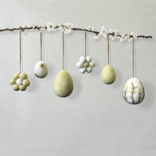 Load image into Gallery viewer, East of India Plain Yellow Felt Egg Easter Decs
