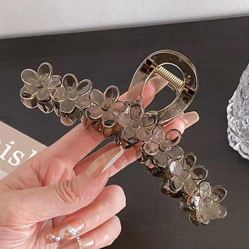 Long Flower Hair Claw
