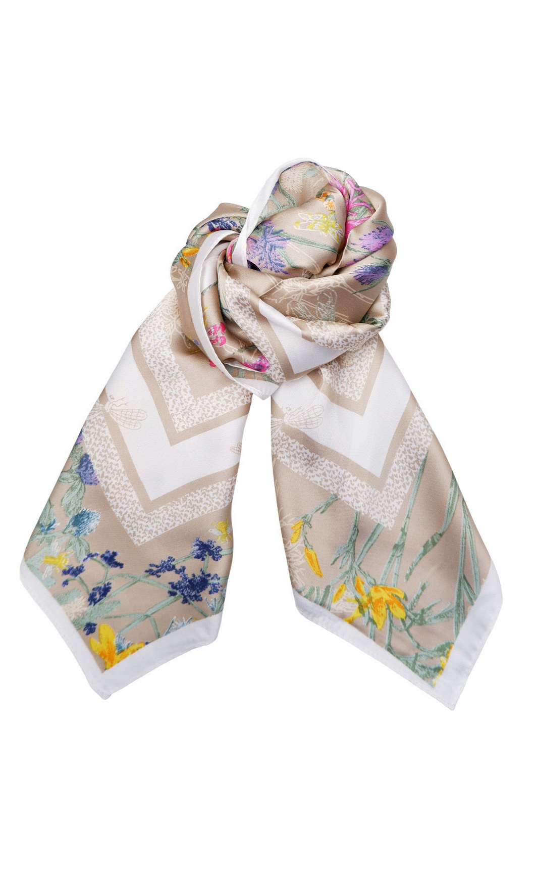 Black Colour DK Spring Floral Neckerchief