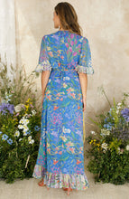 Load image into Gallery viewer, Hope &amp; Ivy Avaline Frill-Trim Maxi Wrap Dress
