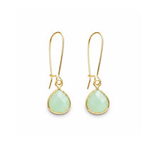 Load image into Gallery viewer, Stone Tear Drop Gold Earrings - 3 Colours
