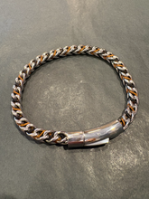 Load image into Gallery viewer, Tribal Steel Men’s Stainless Steel Sports Bracelet - Black/Brown
