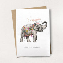 Load image into Gallery viewer, Stephanie Davies Elephant Birthday Greeting Card
