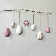 Load image into Gallery viewer, East of India Plain Pink Felt Egg Easter Decs
