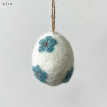Load image into Gallery viewer, East of India Daisy Felt Egg Easter Decs - 4 colours

