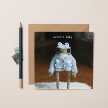 Load image into Gallery viewer, Welcome Baby Frog Greeting Card
