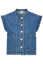 Load image into Gallery viewer, Ichi Palou Denim Vest Top
