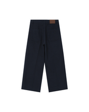 Load image into Gallery viewer, Grace &amp; Mila Twill Cropped Trousers - Navy
