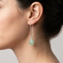 Load image into Gallery viewer, Stone Tear Drop Gold Earrings - 3 Colours
