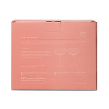 Load image into Gallery viewer, “Here’s How” Set of 2 Coupe Glasses - Blush

