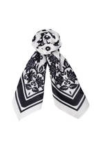 Load image into Gallery viewer, Black Colour DK Hally Neckerchief - Black &amp; White
