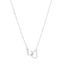 Load image into Gallery viewer, Linked Heart Necklace - Gold and Silver
