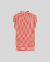 Load image into Gallery viewer, Moss Copenhagen Pilla Knitted Vest - Red/Oatmeal
