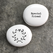 Load image into Gallery viewer, East of India Sentiment Porcelain Pebbles - 12 Options
