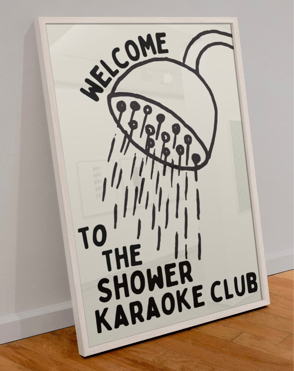 Shower Karaoke Print Print A3