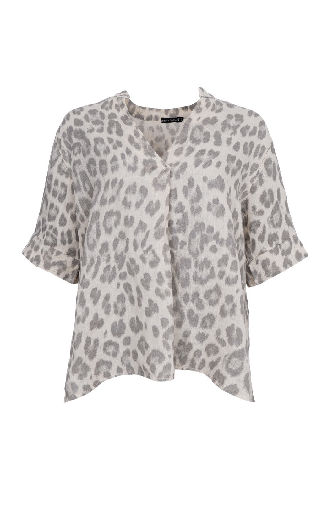 Black Colour DK Leo Linen Blouse