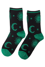 Load image into Gallery viewer, Sock Talk Celestial Bamboo Glitter Socks - 3 Colours
