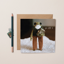 Load image into Gallery viewer, You Did It Frog Greeting Card
