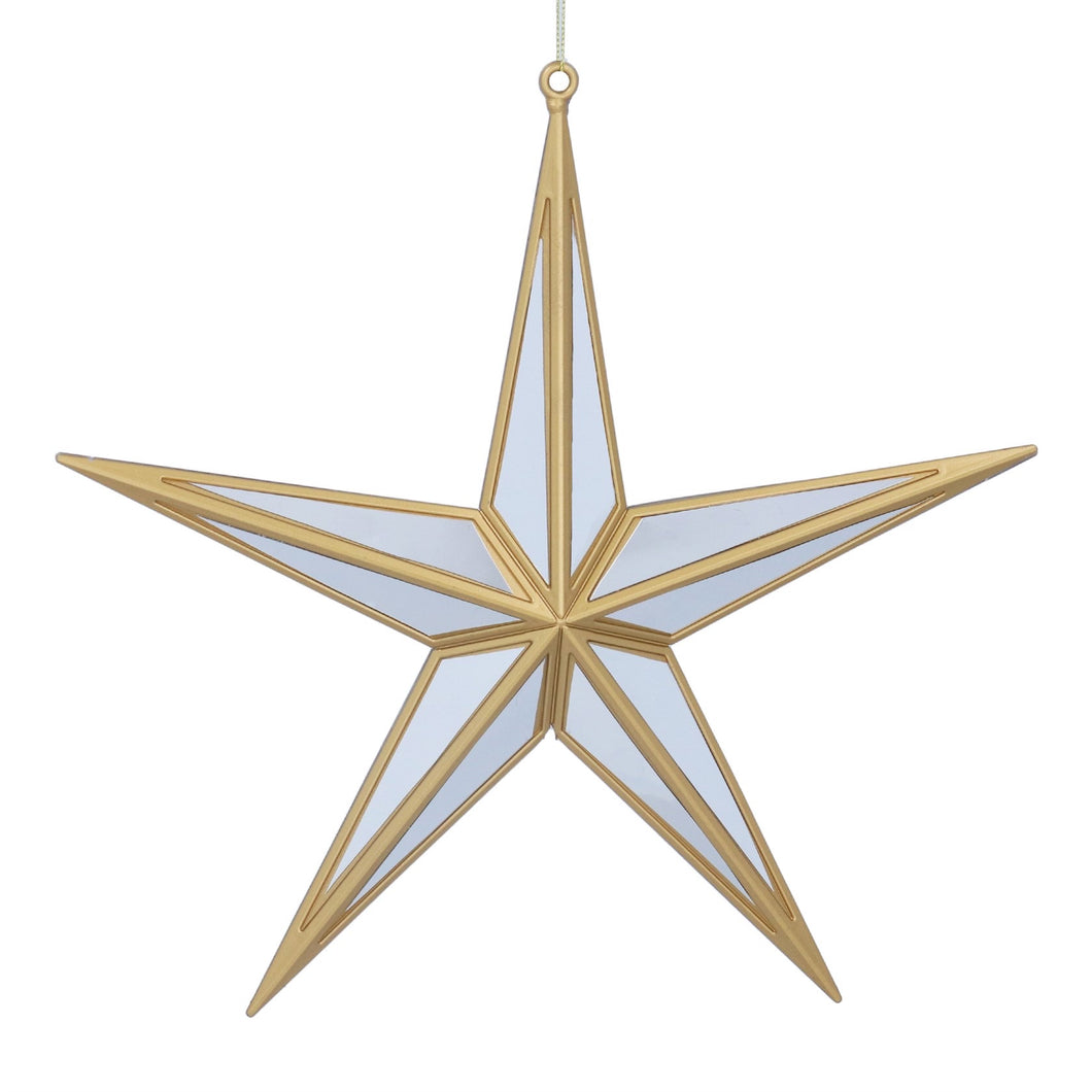 Gisela Graham Gold Mirrored Star Christmas Decoration - Large