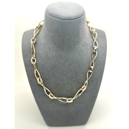 Twist Chain Links Necklace - Gold/Silver