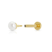 Load image into Gallery viewer, Scream Pretty Pearl Flat Back Earring - Gold
