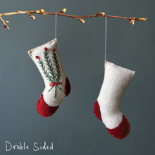 Load image into Gallery viewer, East of India Felt Embroidered Stocking - 2 Colours
