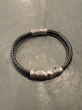 Load image into Gallery viewer, Tribal Steel Men’s Vegan Link Bracelet
