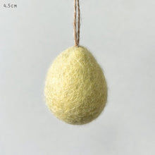 Load image into Gallery viewer, East of India Plain Yellow Felt Egg Easter Decs
