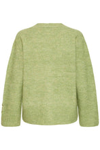 Load image into Gallery viewer, ICHI Baling Cardigan - Sage Green / Violet Blue
