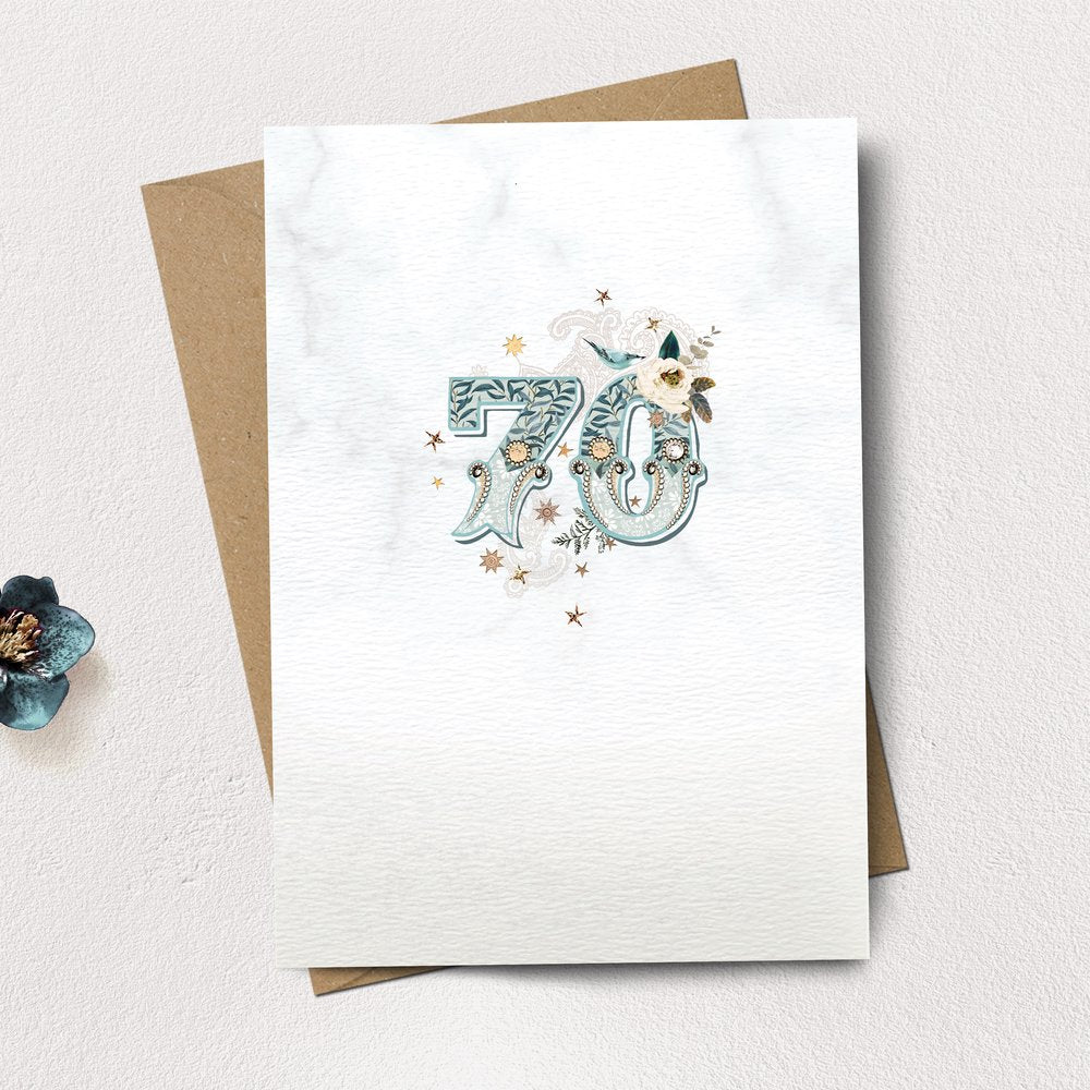 Stephanie Davies 70 Age Number Card