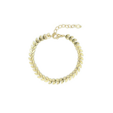 Load image into Gallery viewer, Hand Made Leaf Chains with Small Pearl Bracelet

