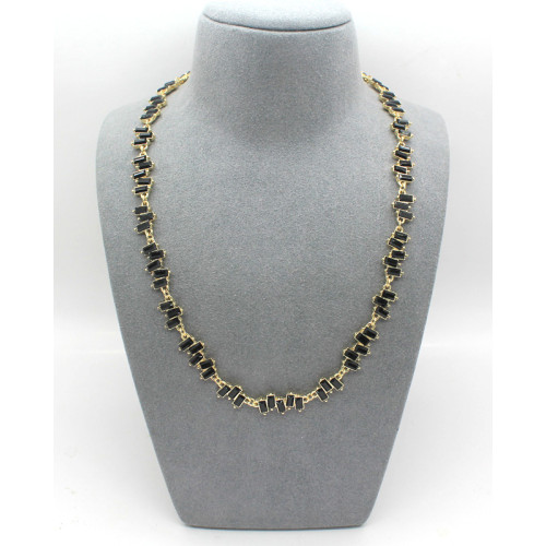Square Shape Coloured Acrylic Stones Necklace - 4 colours available