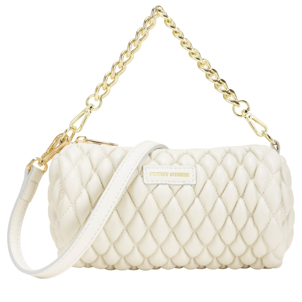 Every Other Quilt Detail Cylinder Cross Body Bag - 2 colours