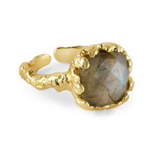 Load image into Gallery viewer, Pure by Nat Adjustable Foil Stone Ring
